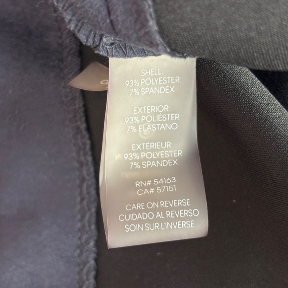 🛍️Sale🛍️ Calvin Klein Faux Suede Puff Sleeve Sheath Dress - Blue Size 16 - Picture 10 of 10